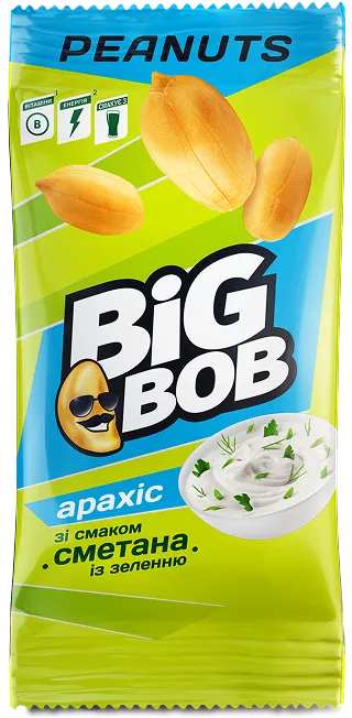 Big Bob арахіс зі смаком сметана із зеленню